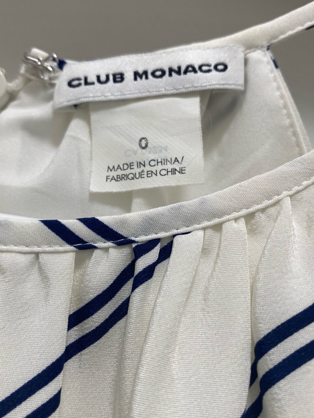 Club Monaco White and Navy Striped Halter Midi Dress - Picture 7 of 16